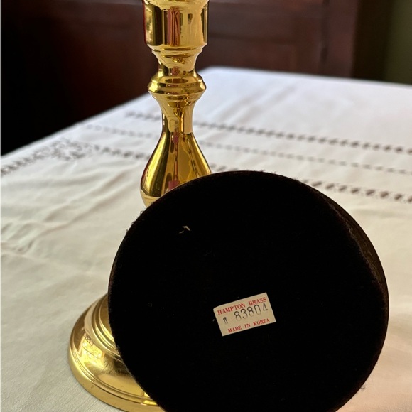 Hampton Brass 6” candlesticks - Picture 3 of 4